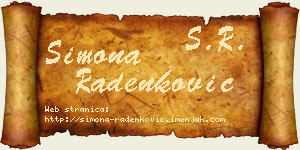 Simona Radenković vizit kartica